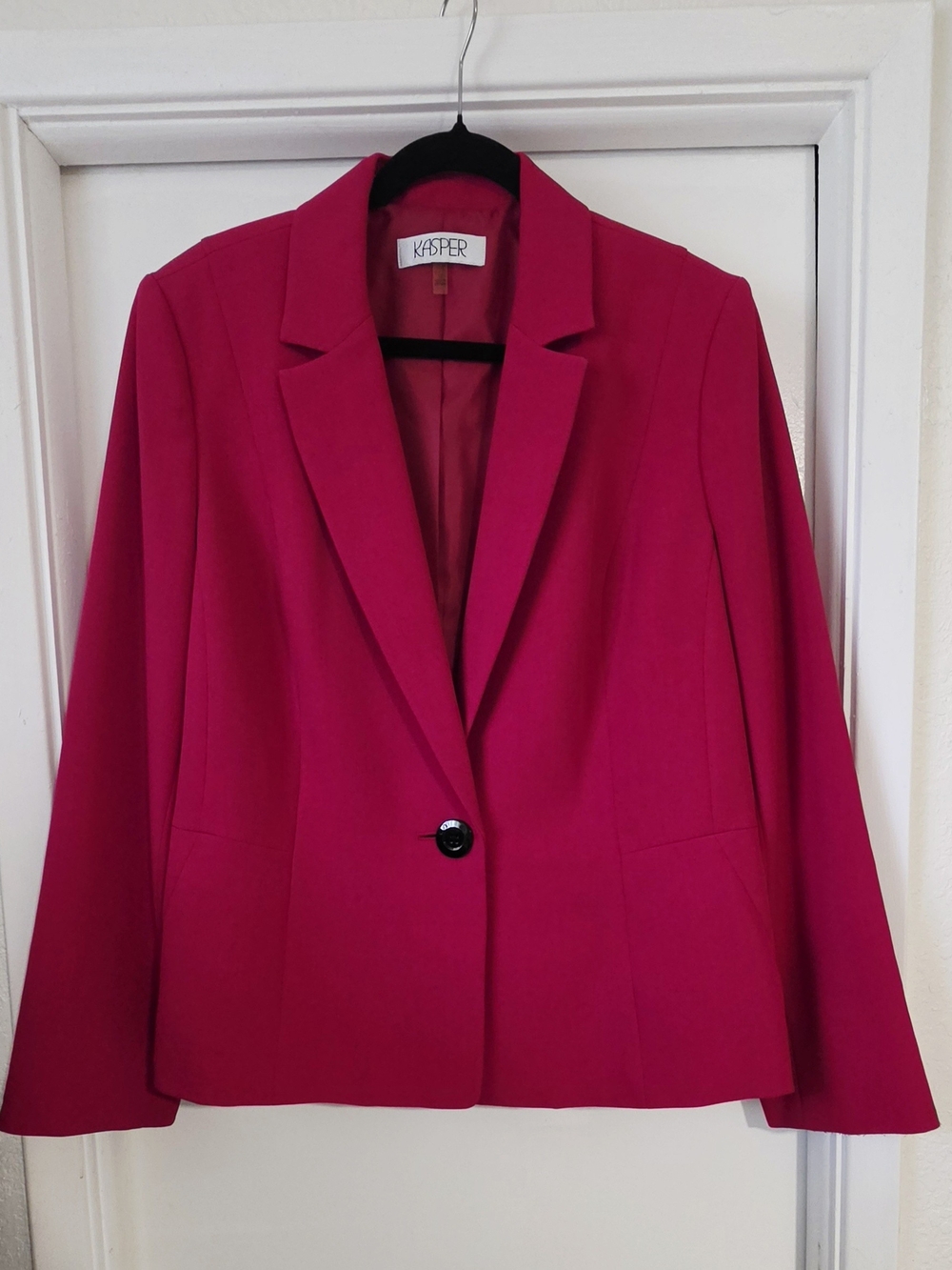 Kasper Women's Fuchsia Single-Button Blazer